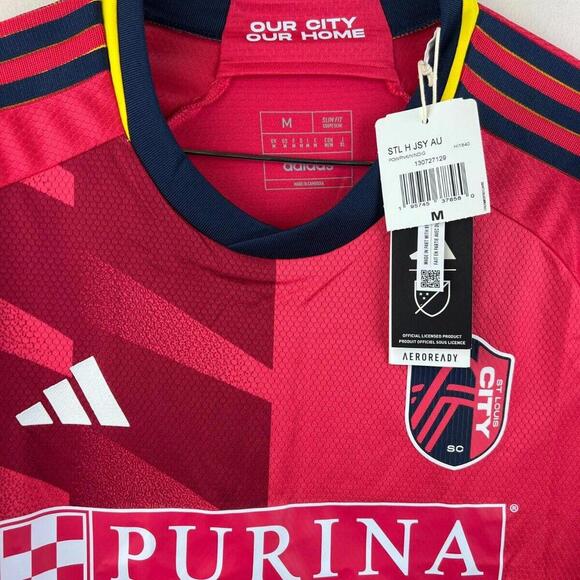 St. Louis City FC Size M MLS Adidas Authentic Home Jersey - 23/24 Kit - NWT - Picture 6 of 9
